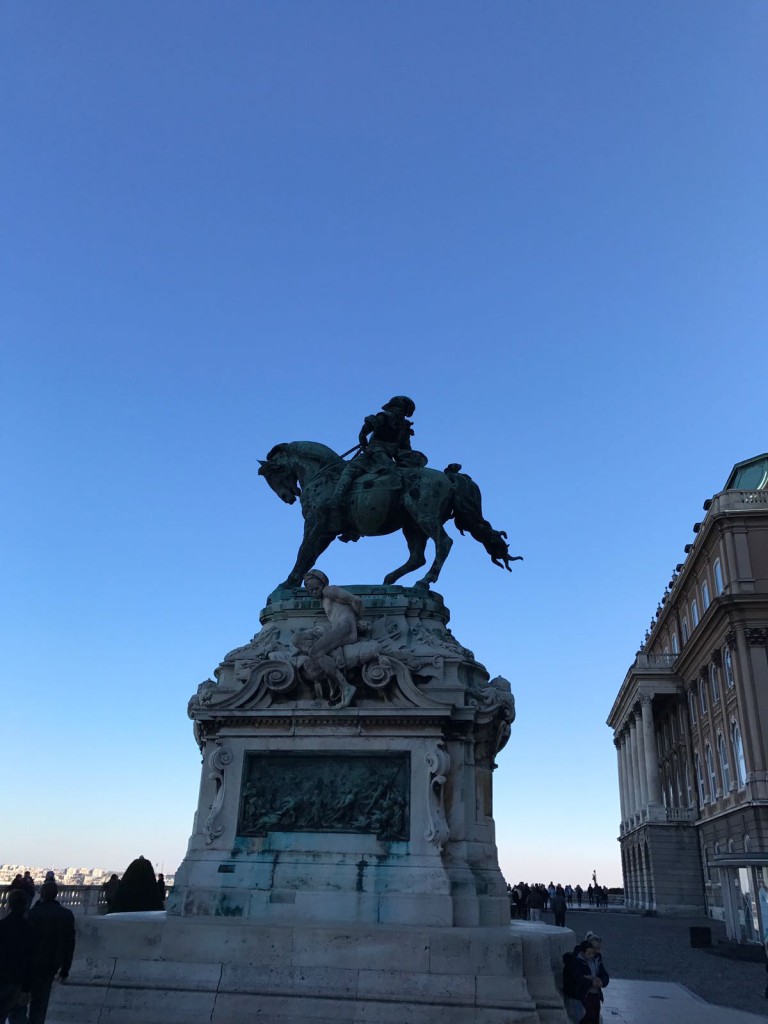 Statue overlooking Budapest